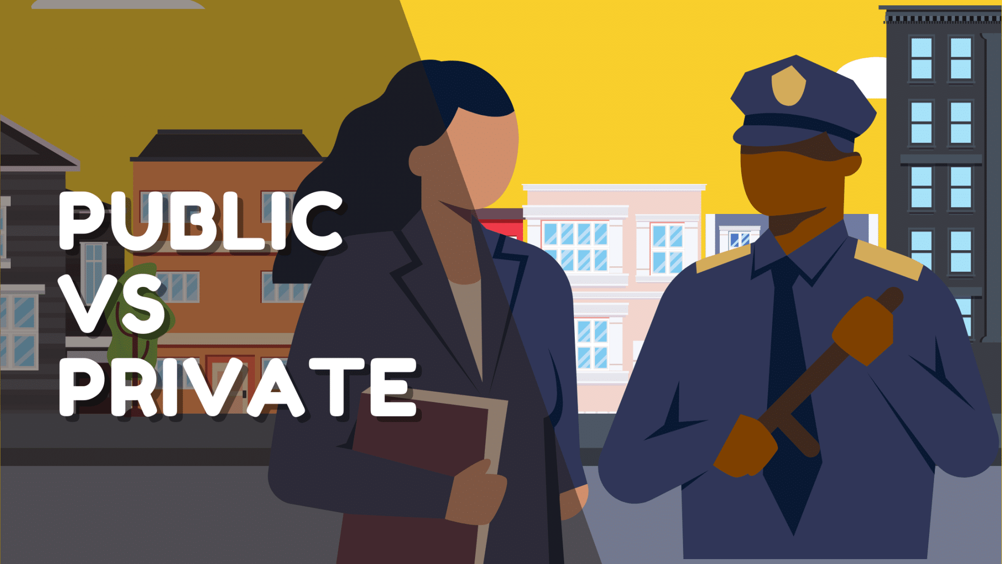 Public vs private policing with a focus on inclusive employment.