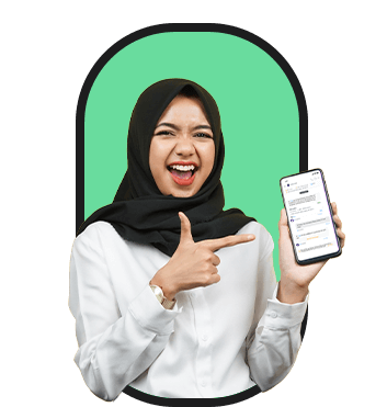 An inclusive employment initiative involving a Muslim woman resettled in a new country, using a smartphone.