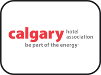 Calgary hotel association logo for new arrivals.